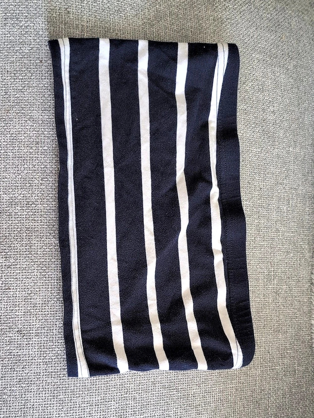 SHEIN Striped Print Basic Fitted Tube Top Black & White Size Small